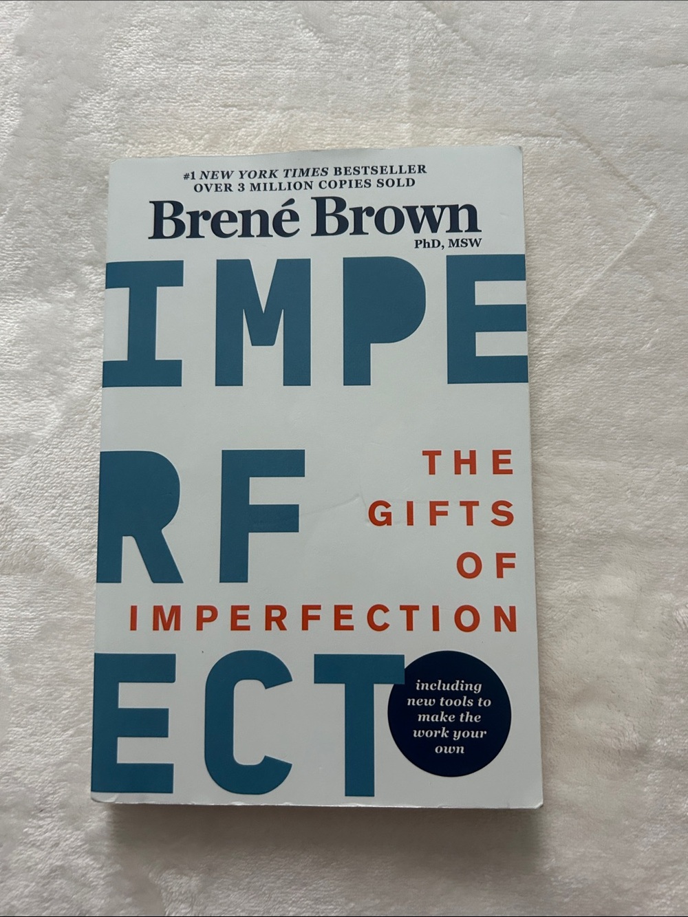 Brené Brown "The Gifts of Imperfection" Paperback - Blue & White